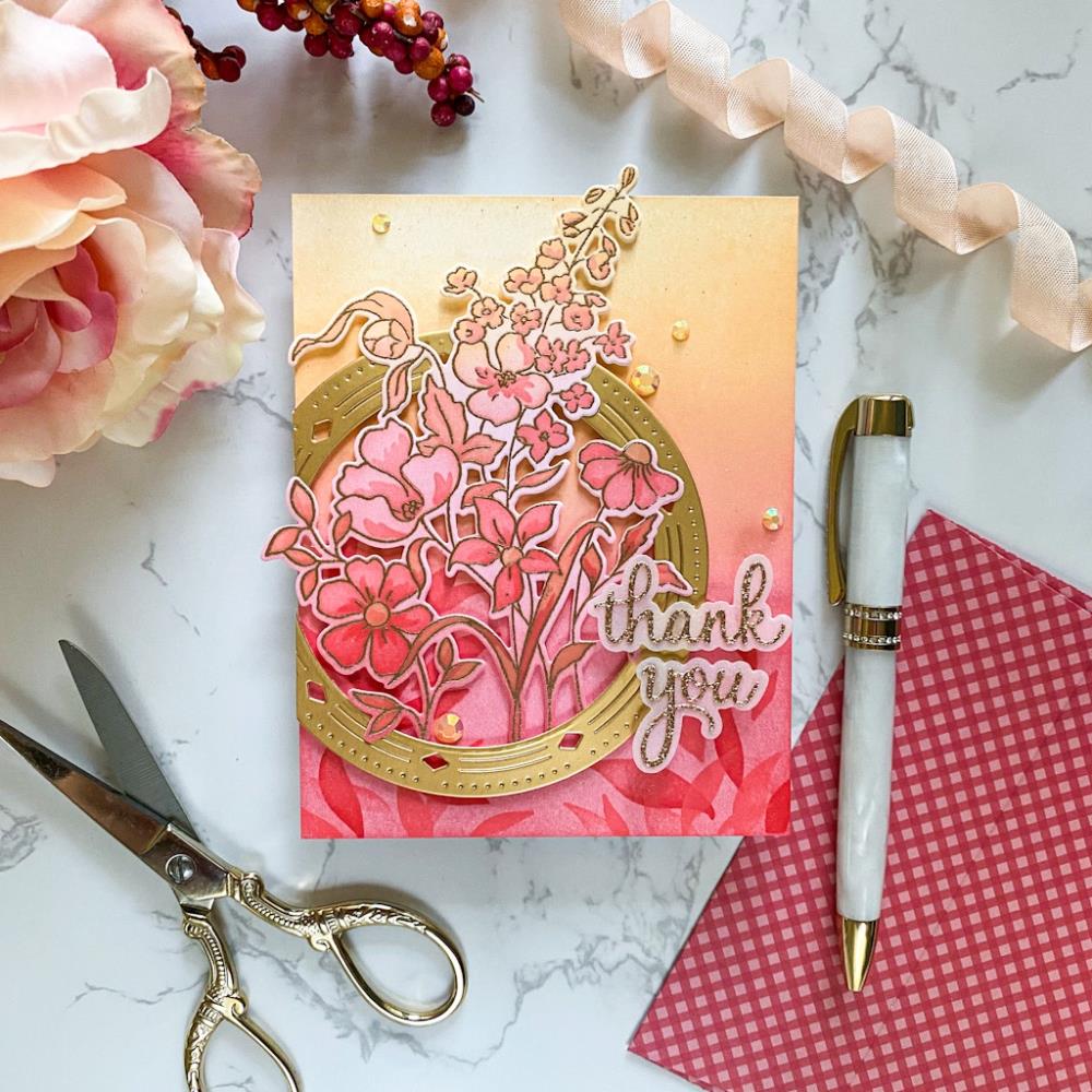 Pinkfresh Studio Stencils - Leafy Backgrounds Layering