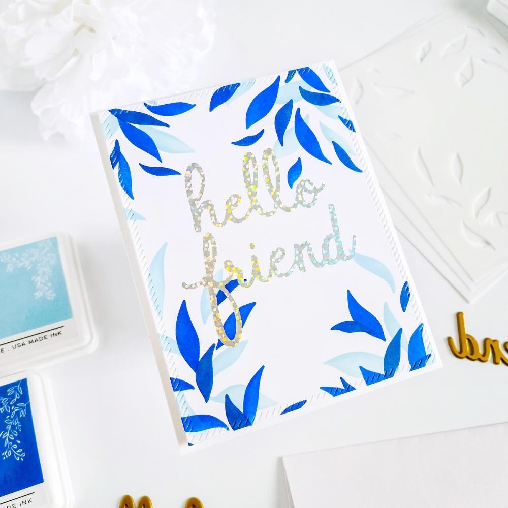 Pinkfresh Studio Stencils - Leafy Backgrounds Layering