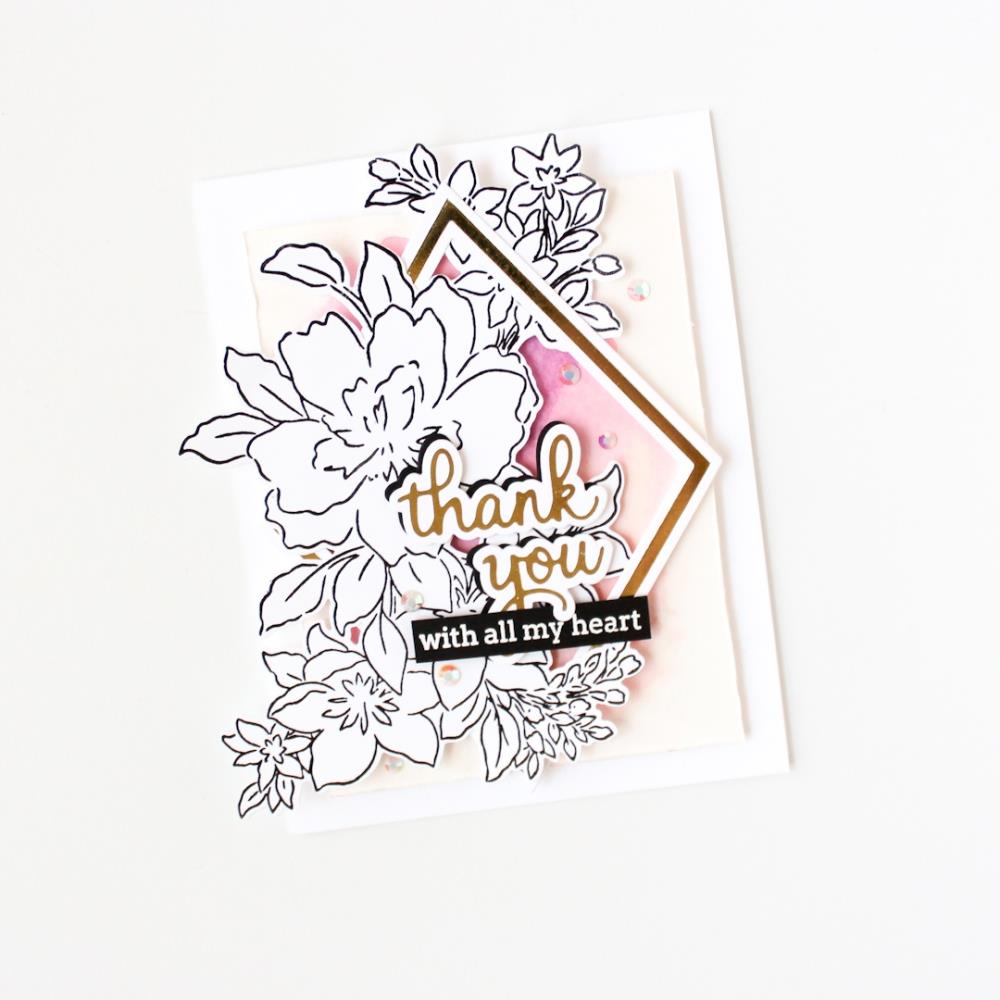 Pinkfresh Studio Hot Foil Plate - Sentiment Suite: Thank You