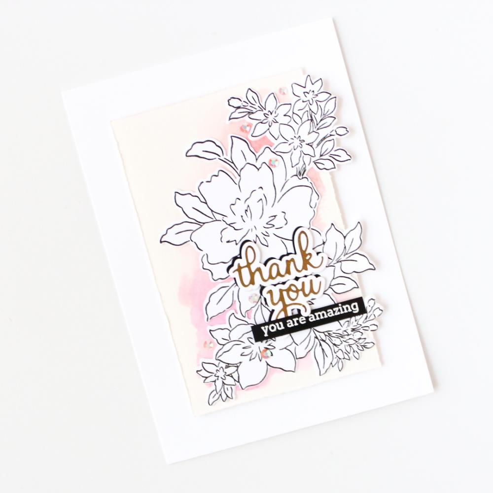 Pinkfresh Studio Hot Foil Plate - Sentiment Suite: Thank You