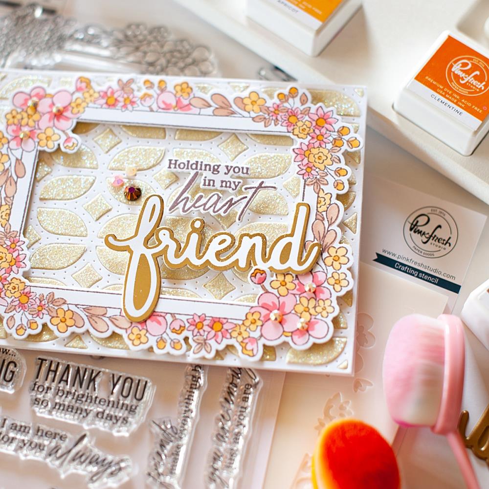 Pinkfresh Studio Hot Foil Plate - Sentiment Suite: Hello