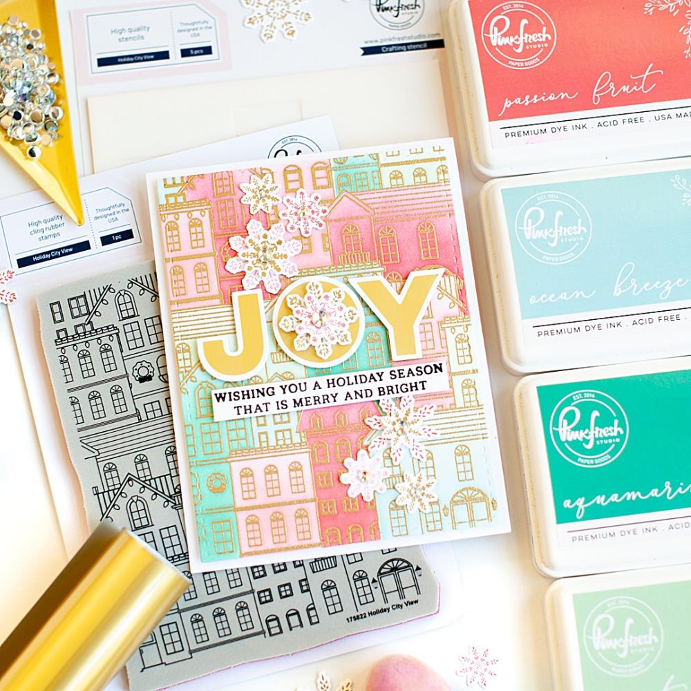 Pinkfresh Studio Die - Snowflakes Background