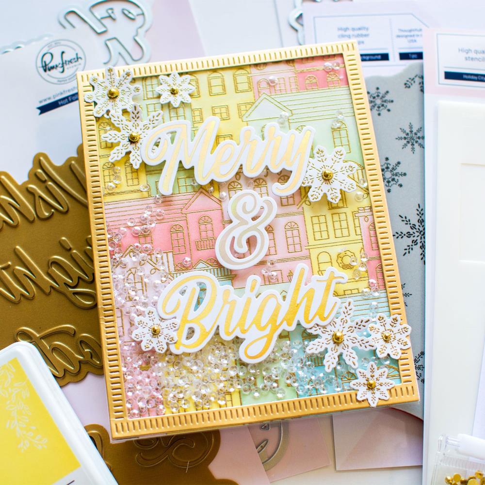 Pinkfresh Studio Die - Snowflakes Background