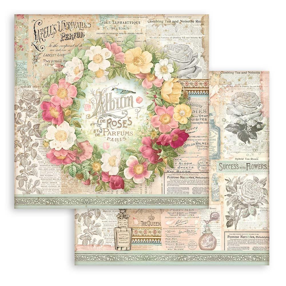 Stamperia Double-Sided Paper Pad - 12x12 - Rose Parfum