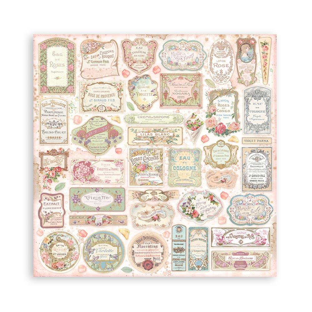 Stamperia Double-Sided Paper Pad - 12x12 - Rose Parfum