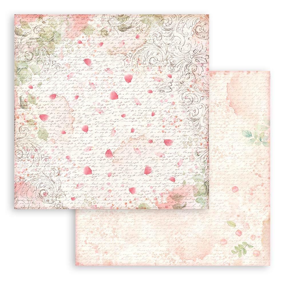 Stamperia Backgrounds Double-Sided Paper Pad - 12x12 - Rose Parfum