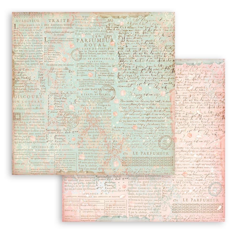 Stamperia Backgrounds Double-Sided Paper Pad - 12x12 - Rose Parfum