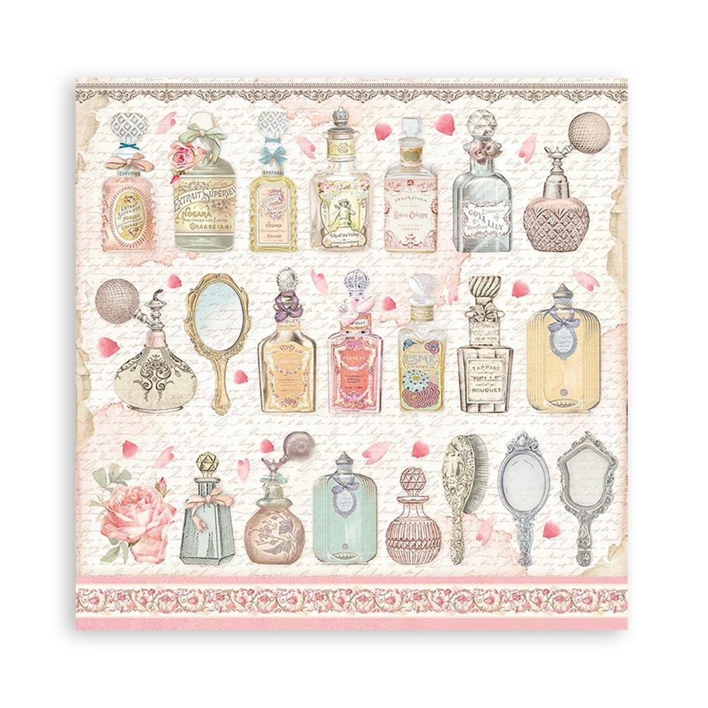 Stamperia Backgrounds Double-Sided Paper Pad - 12x12 - Rose Parfum