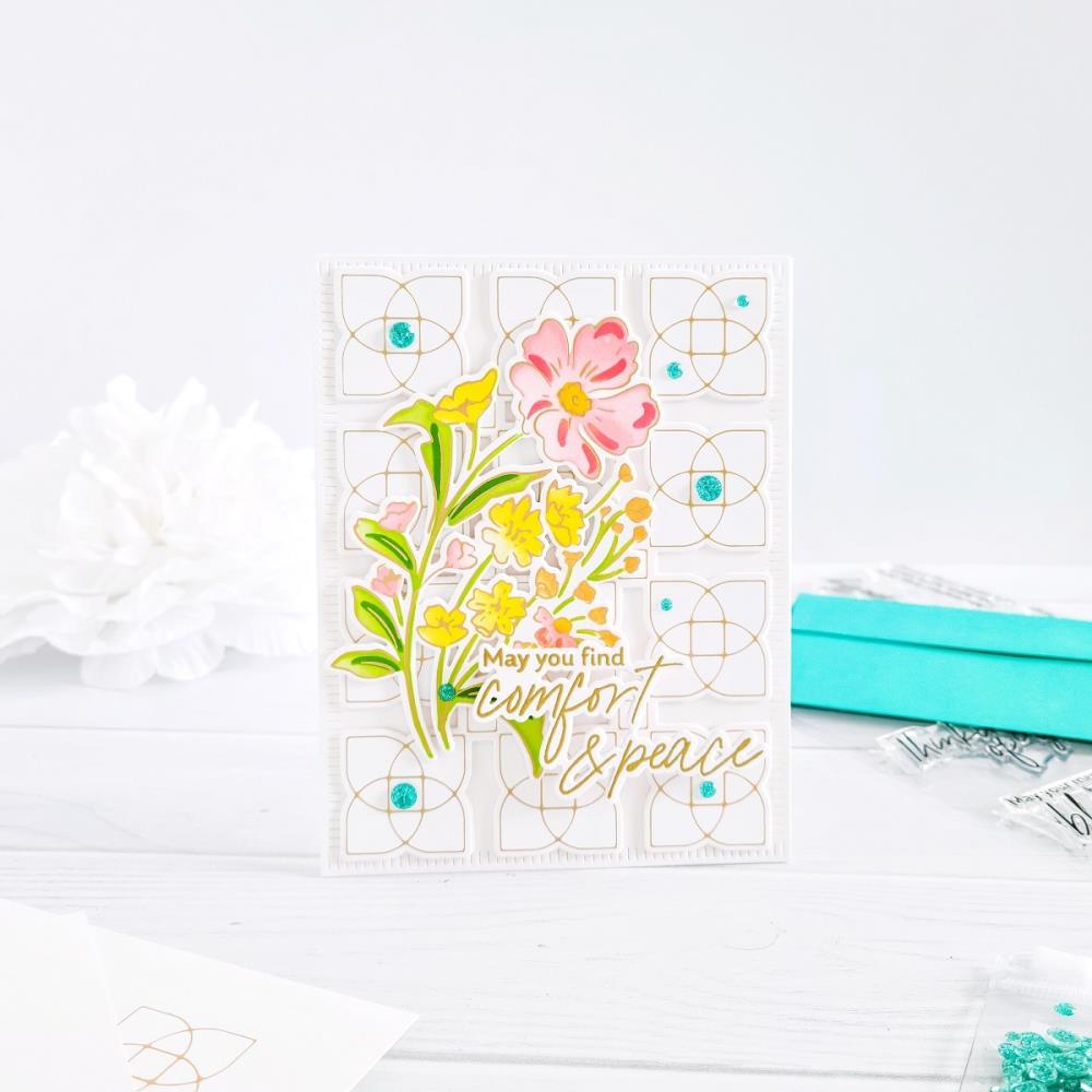 Pinkfresh Studio Stencil - With Sympathy Layering