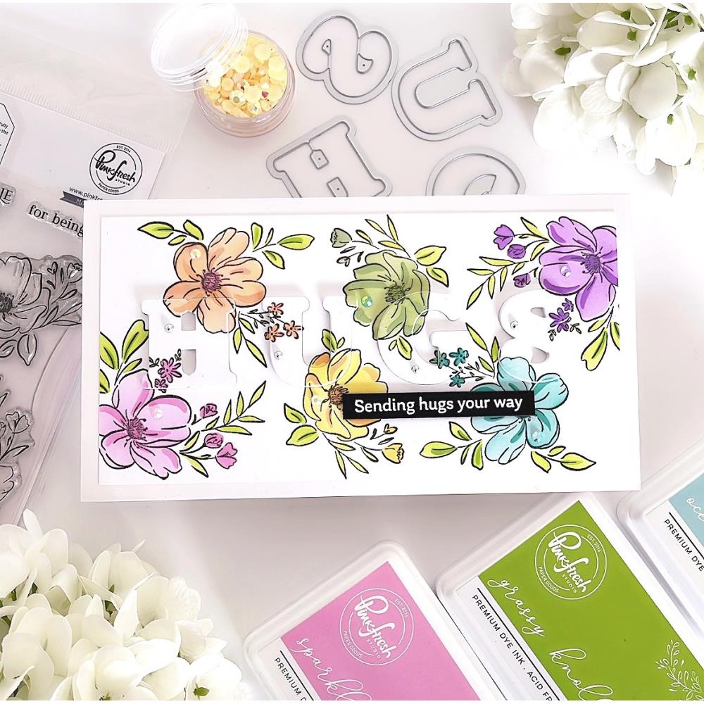 Pinkfresh Studio Stencils - You're The Best Layering