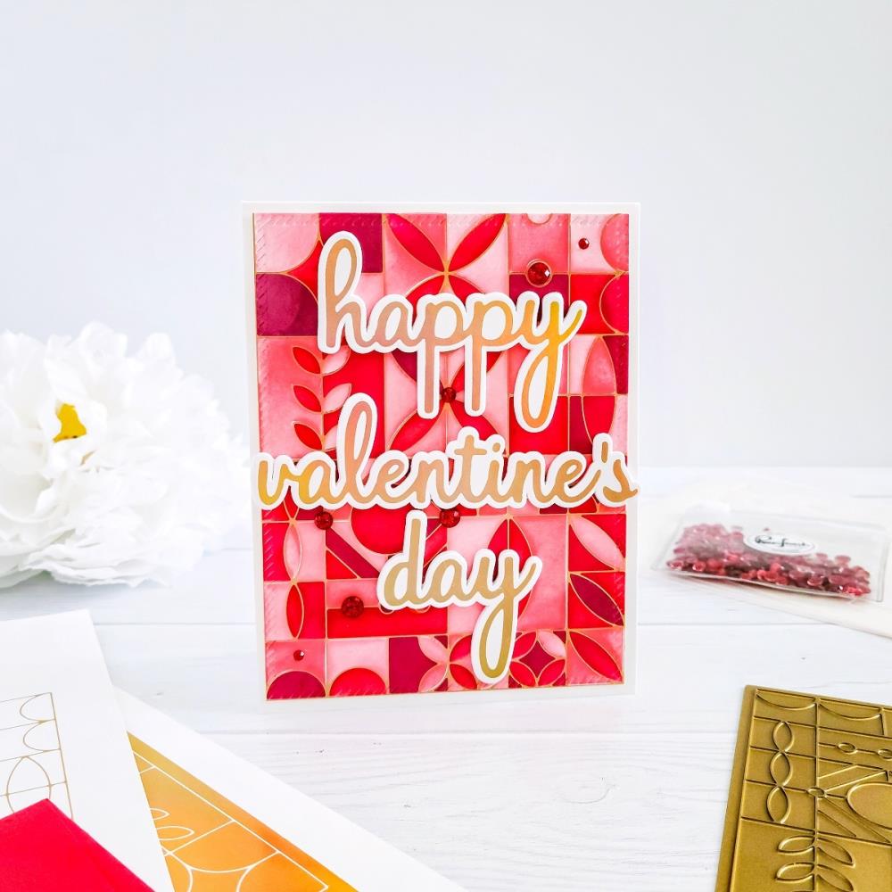 Pinkfresh Studio Hot Foil Plate - Phrase Builder: Happy