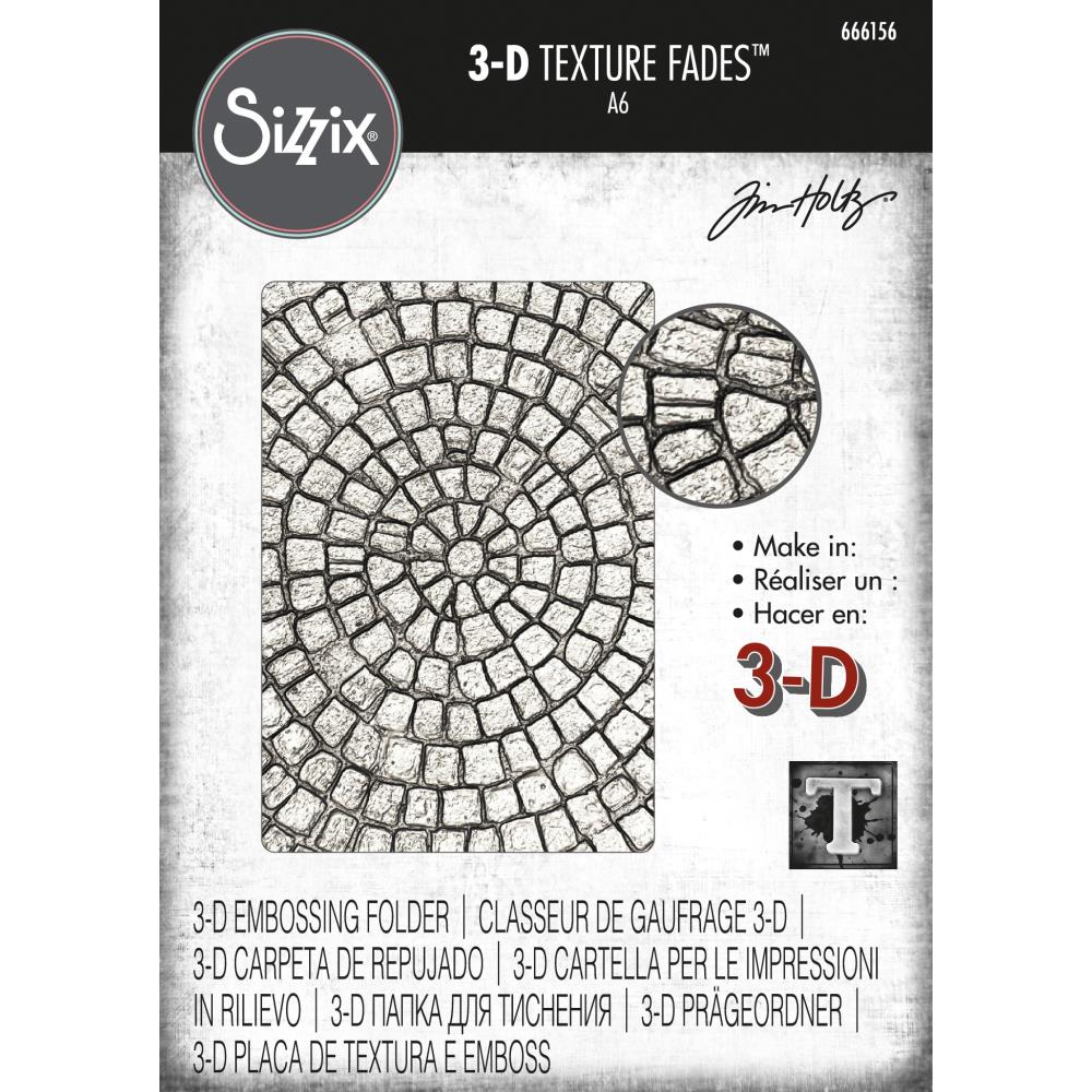 Sizzix 3D Texture Fades Embossing Folder By Tim Holtz - Mosaic