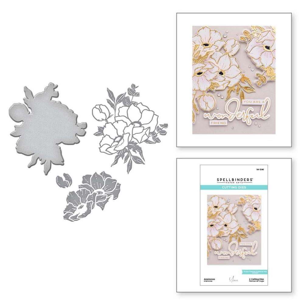 Spellbinders Etched Dies By Yana Smakula - Anemones- Anemone Blooms