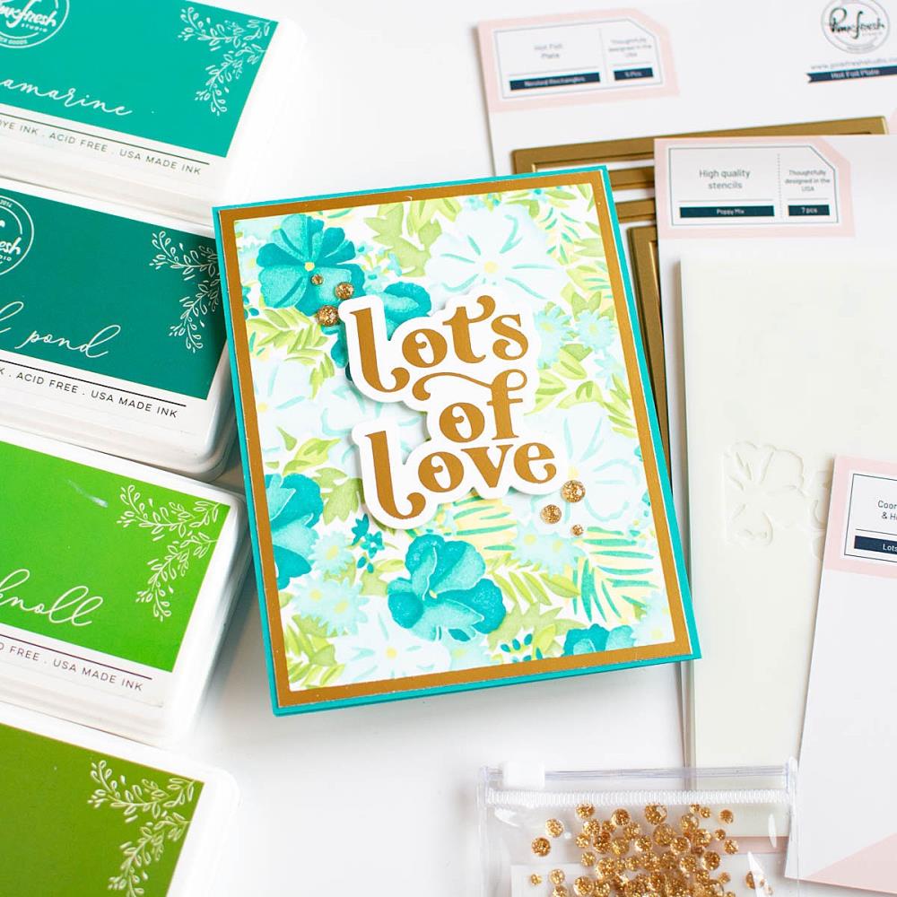 Pinkfresh Studio Hot Foil Plate - Lots Of Love