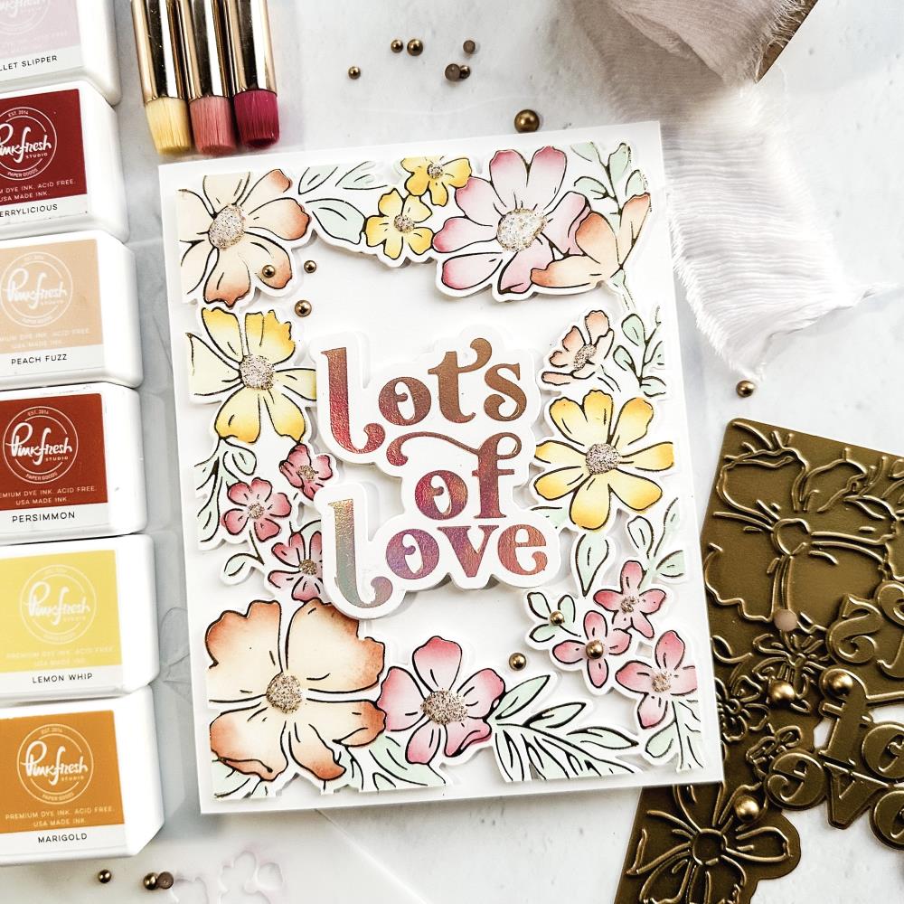 Pinkfresh Studio Hot Foil Plate - Lots Of Love
