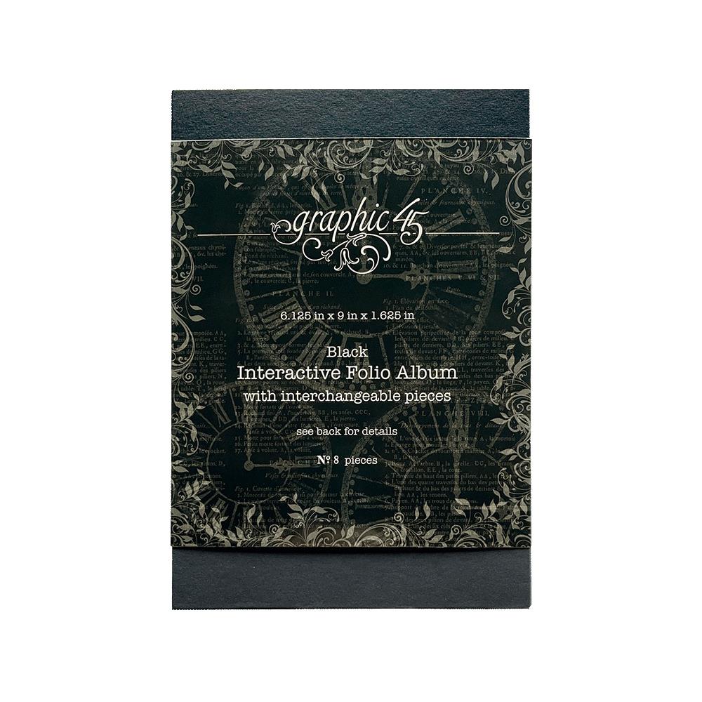 Graphic 45 Staples Interactive Folio Album - Black