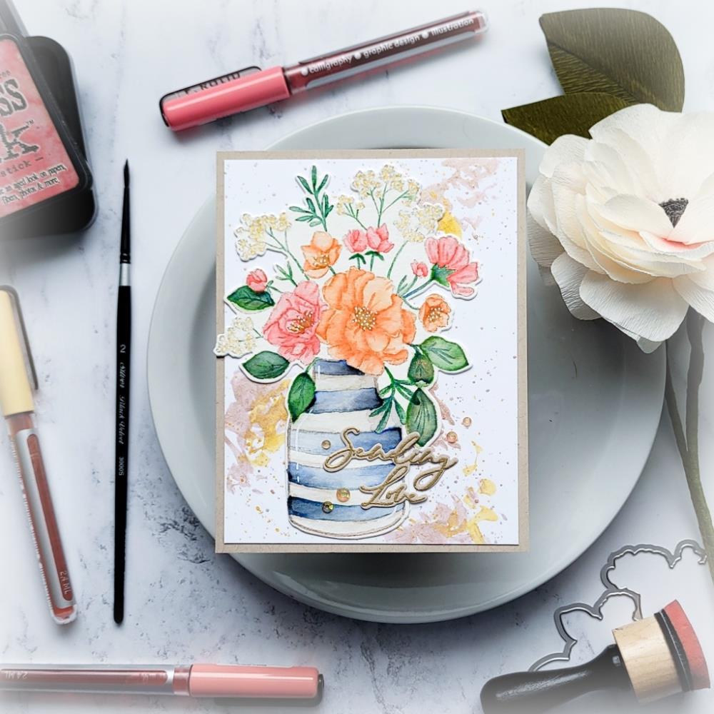 Pinkfresh Studio Die Set - Inky Bouquet