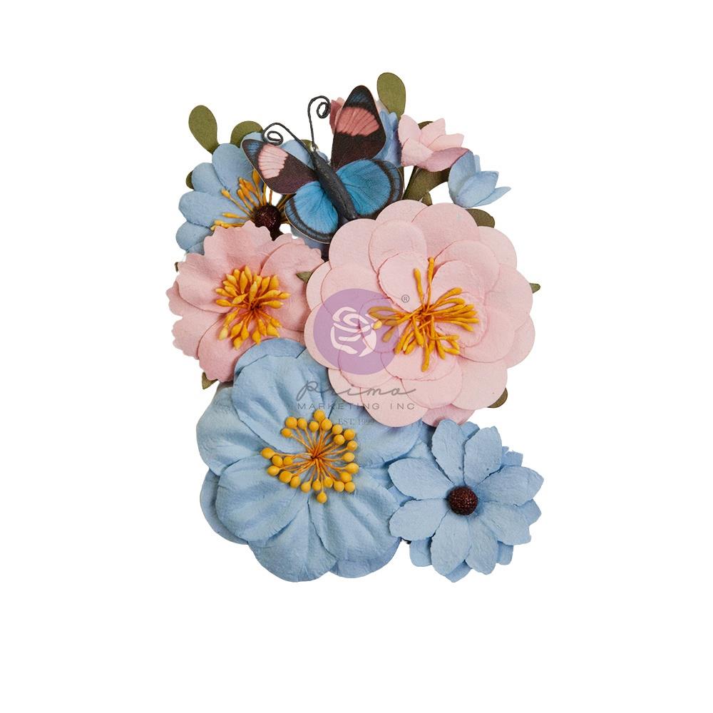 Prima Marketing Mulberry Paper Flowers - Traced Memories - Spring Abstract