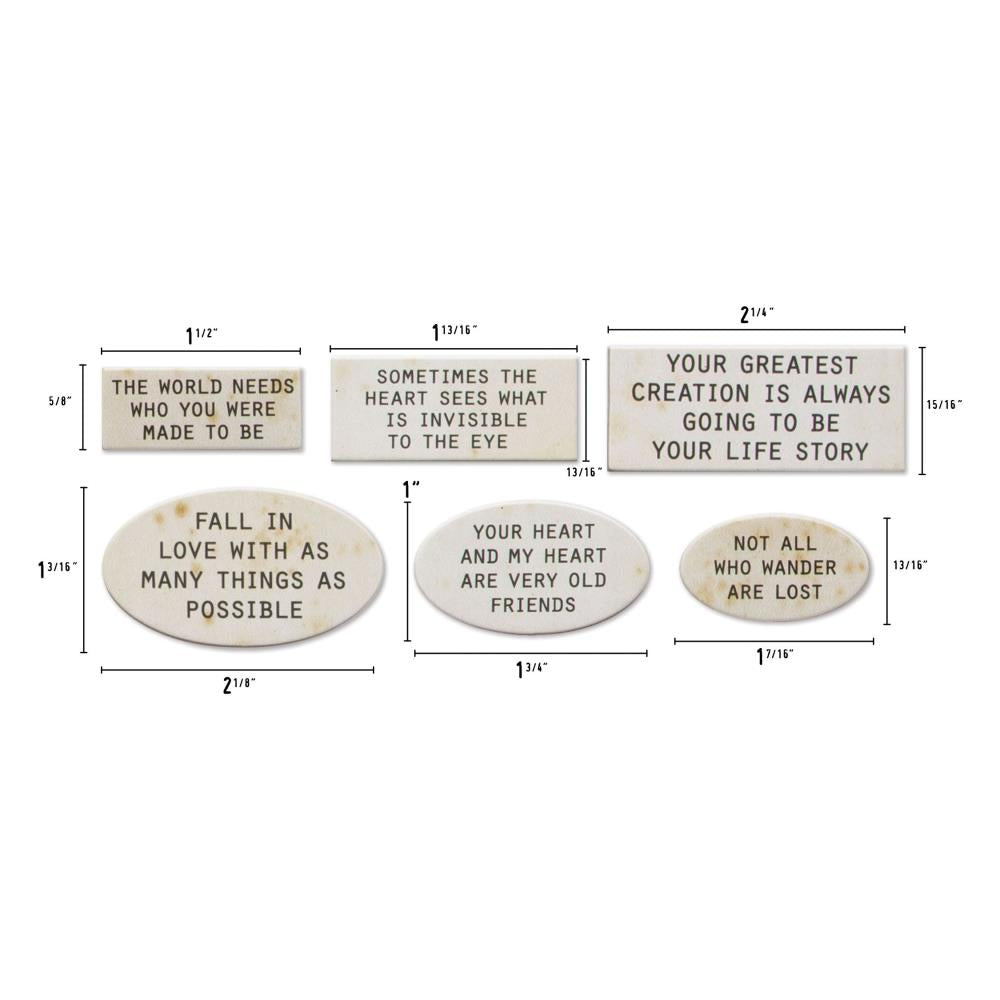 Idea-Ology Chipboard Quote Chips - Labels