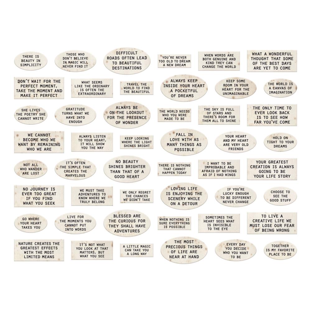 Idea-Ology Chipboard Quote Chips - Labels