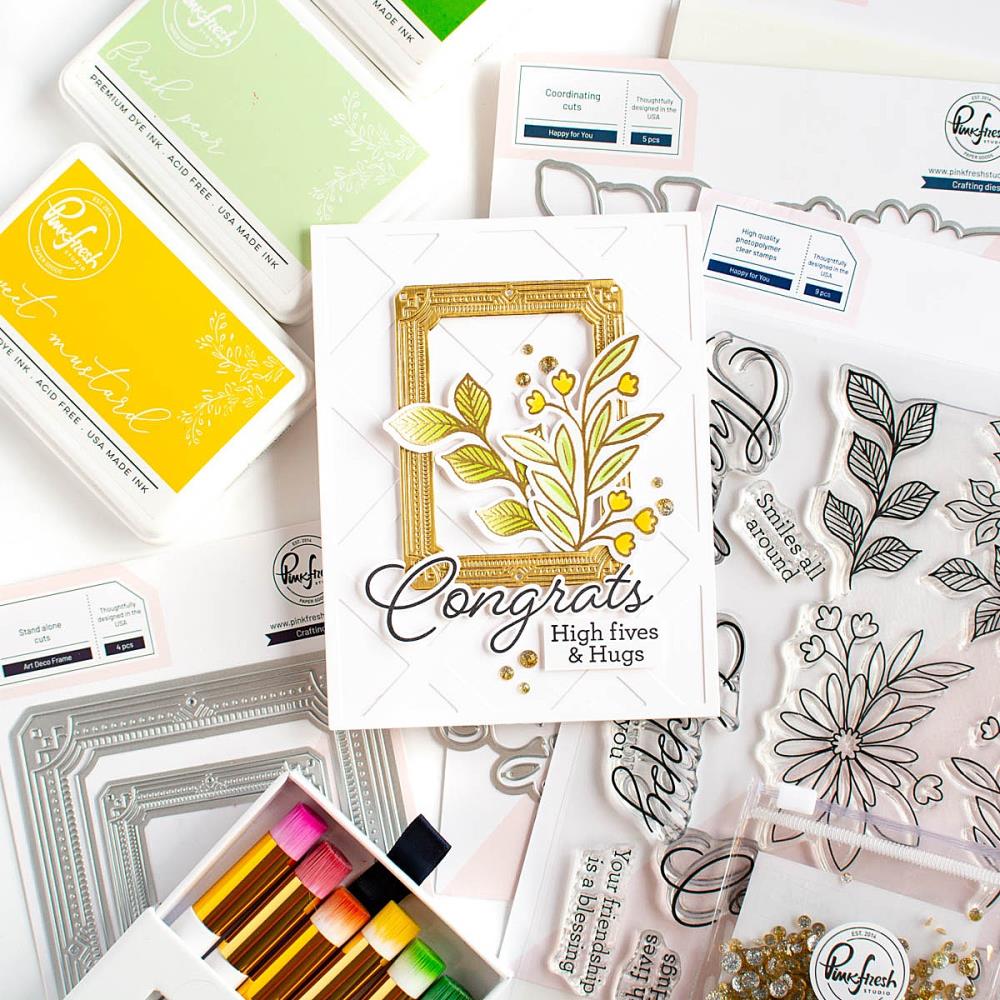 Pinkfresh Studio Clear Stamp Set - Happy For You