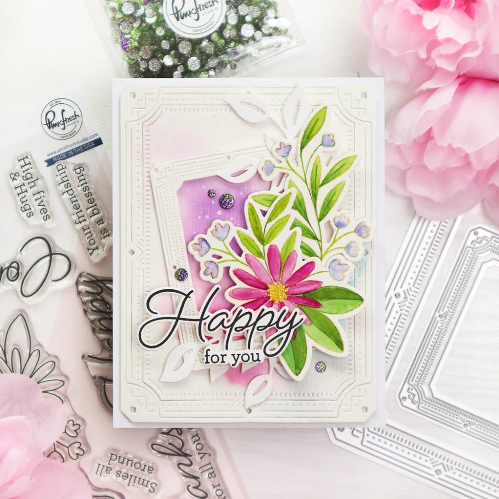 Pinkfresh Studio Clear Stamp Set - Happy For You