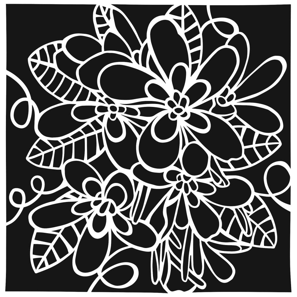 Crafters Workshop Template 6x6 - Flower Cluster