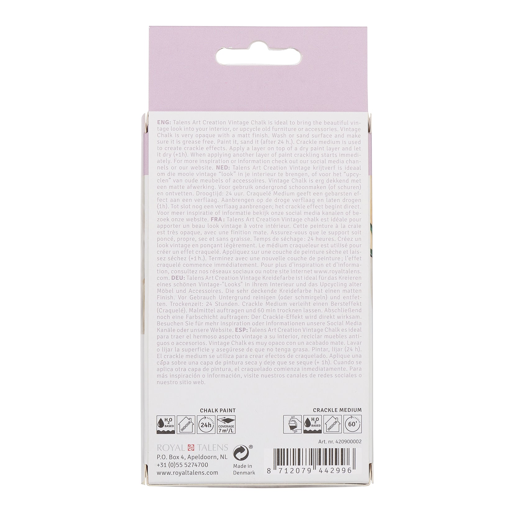 Talens Art Creation Vintage Chalk Paint - 3x Beiges Crackle