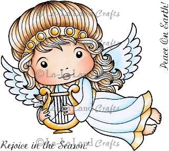 La La Land stamp 'Angel Marci with Lyre' with Sentiment