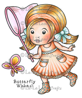 La La Land 'Catching Butterflies Marci' (w/ Sentiments) Rubber Stamp