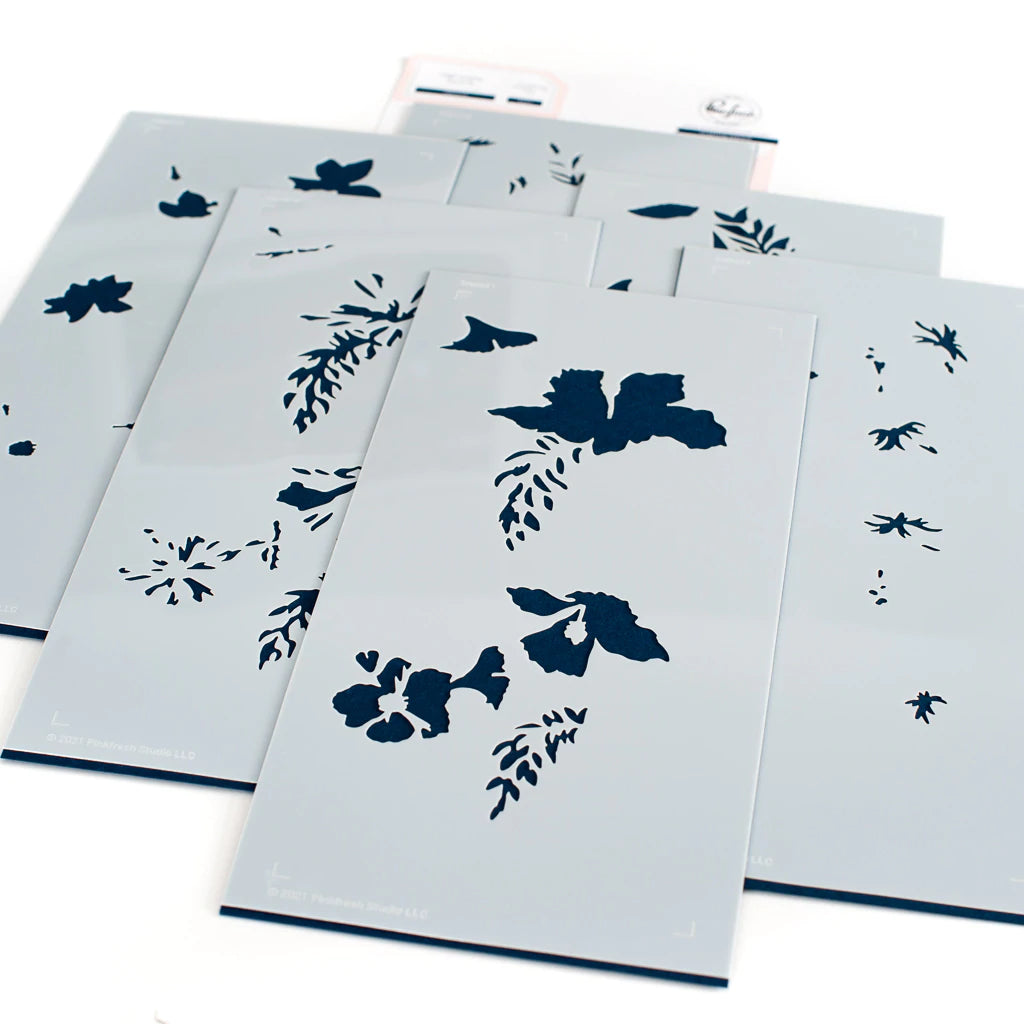 Pinkfresh Studio Stencils - Hibiscus Layering
