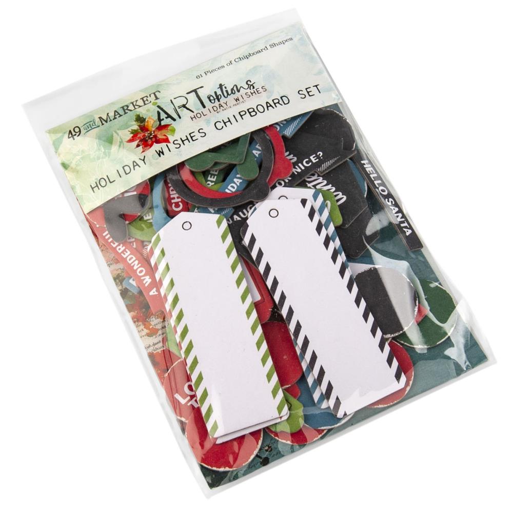 49 And Market Chipboard Bits - ARToptions Holiday Wishes - Crafty Divas