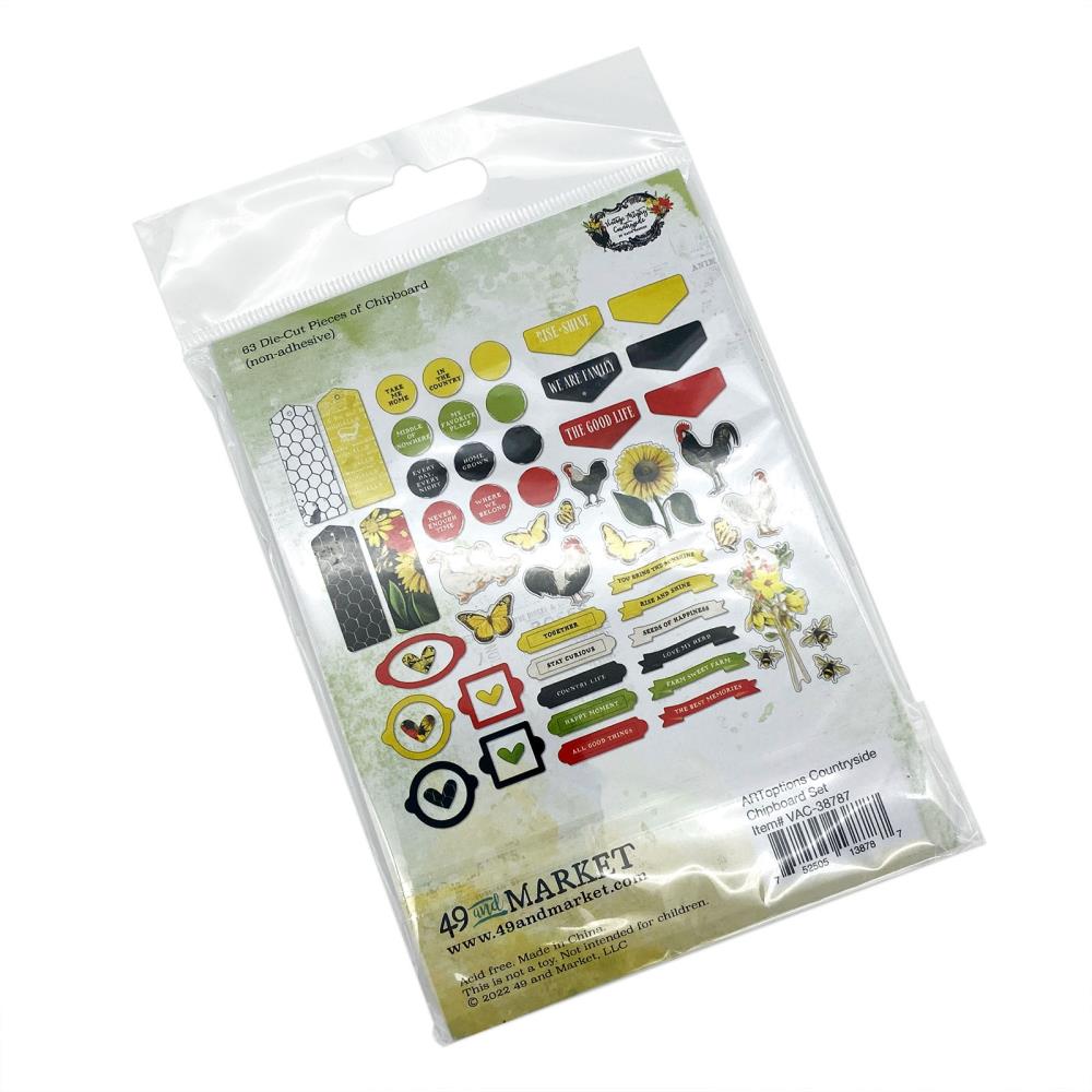 49 And Market Chipboard Bits - Vintage Artistry Countryside - Crafty Divas