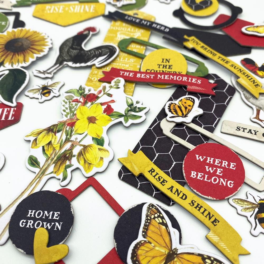 49 And Market Chipboard Bits - Vintage Artistry Countryside - Crafty Divas