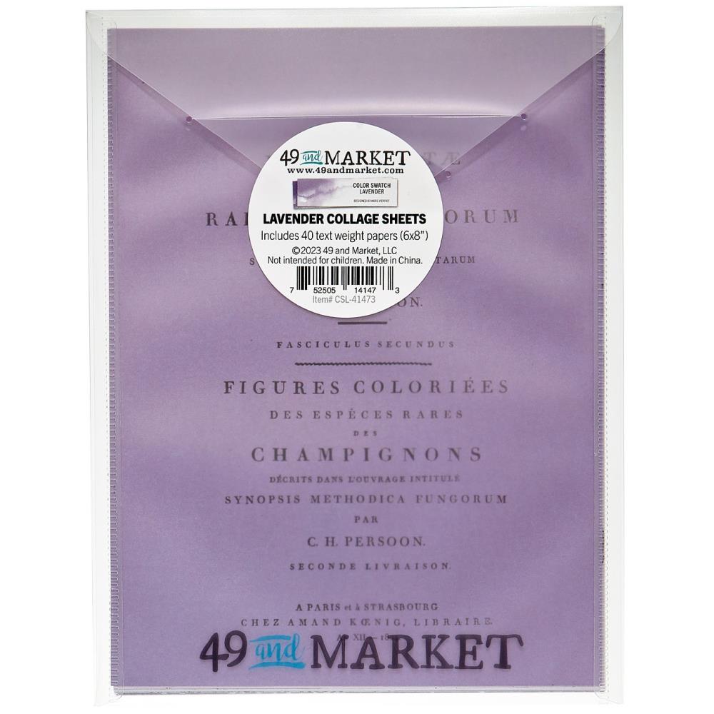 49 And Market - Collage Sheets 6X8 Color Swatch: Lavender - Crafty Divas