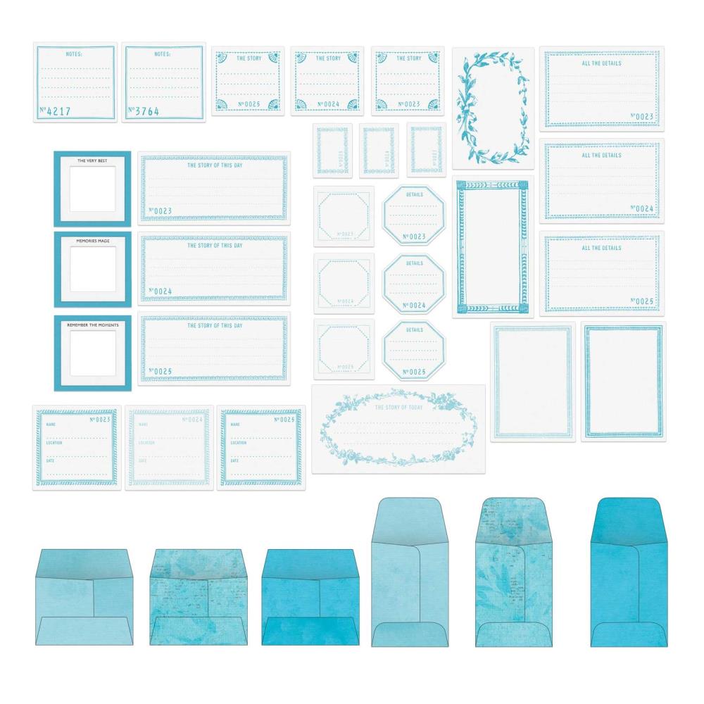 49 And Market - Color Swatch: Envelope Bits Ocean - Crafty Divas