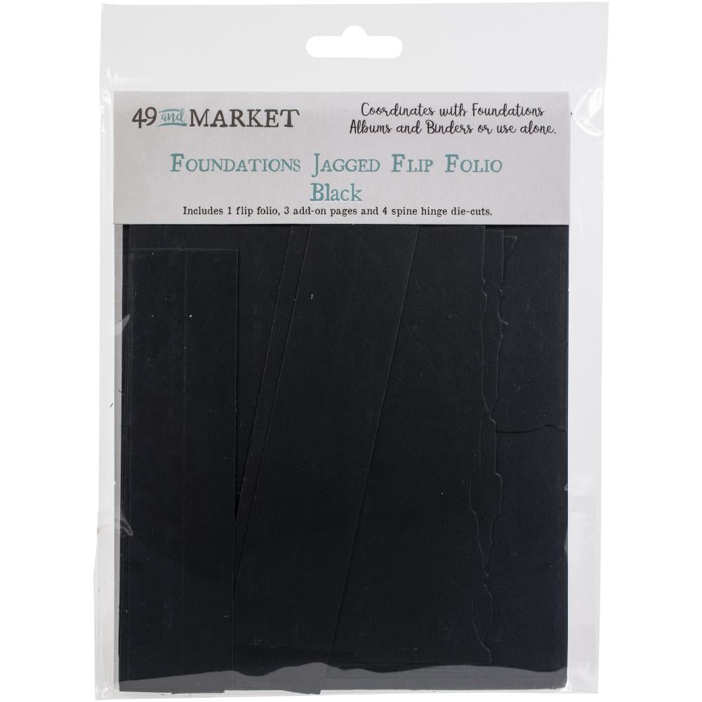 49 And Market Foundations - Jagged Flip Folio Black - Crafty Divas
