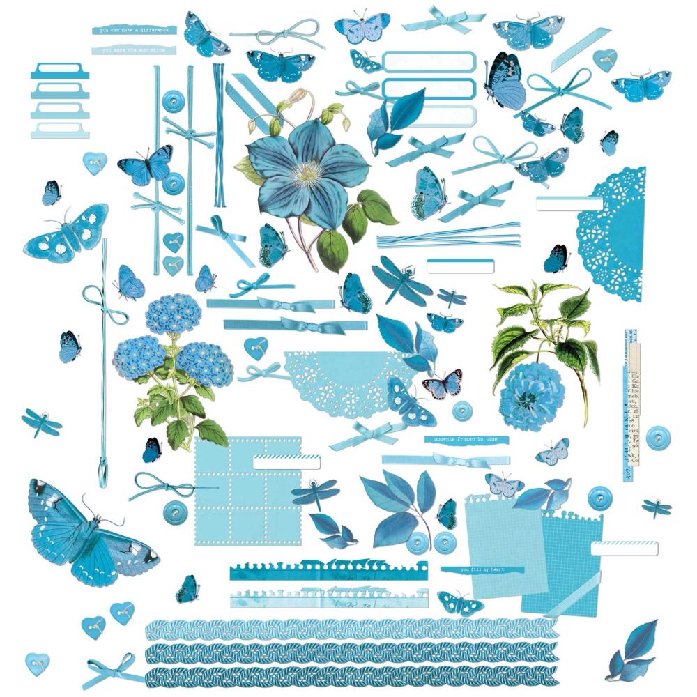49 And Market - Laser Cut Outs Color Swatch: Elements Ocean - Crafty Divas