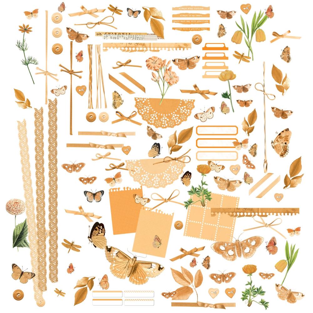 49 And Market - Laser Cut Outs - Colour Swatch Peach Elements - Crafty Divas