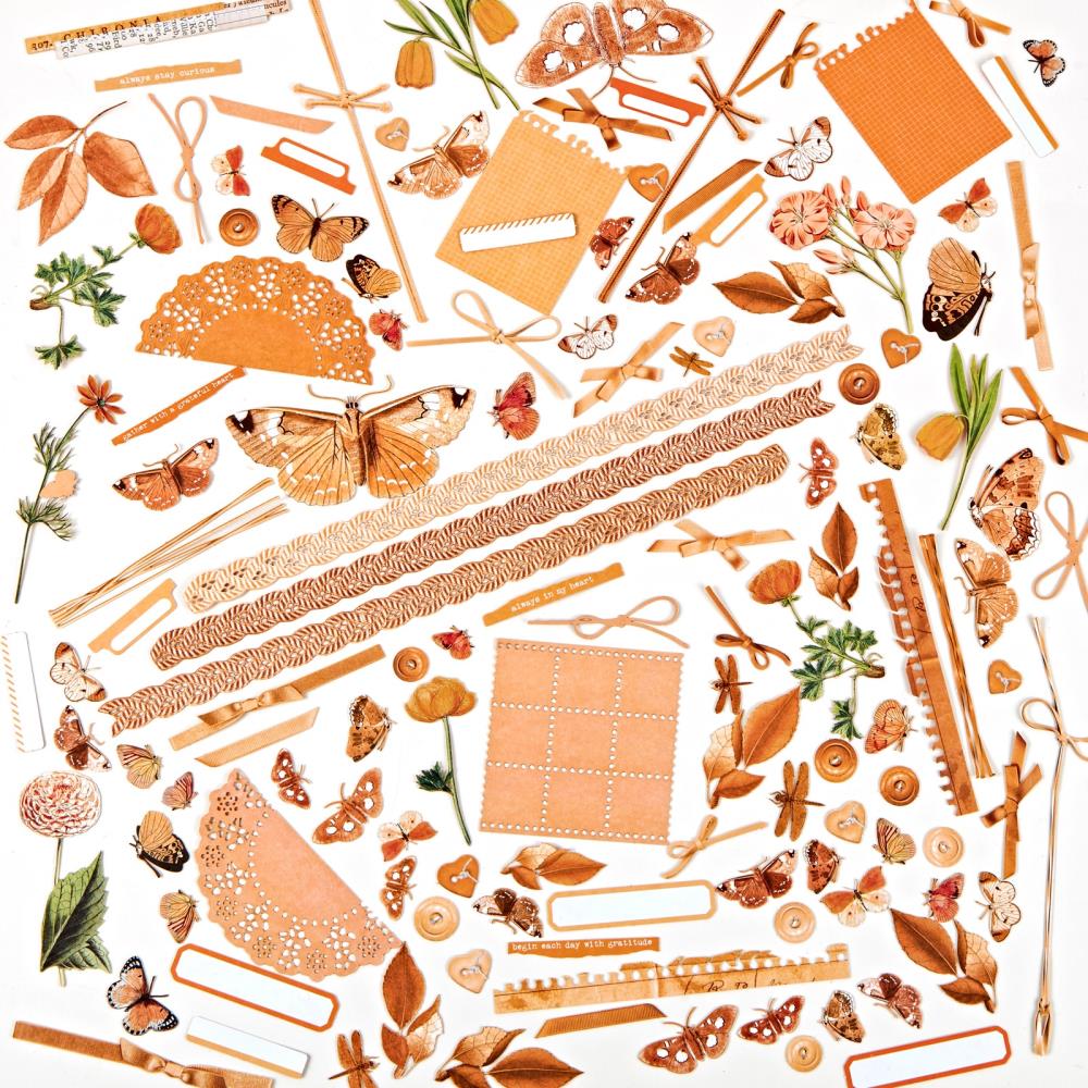 49 And Market - Laser Cut Outs - Colour Swatch Peach Elements - Crafty Divas