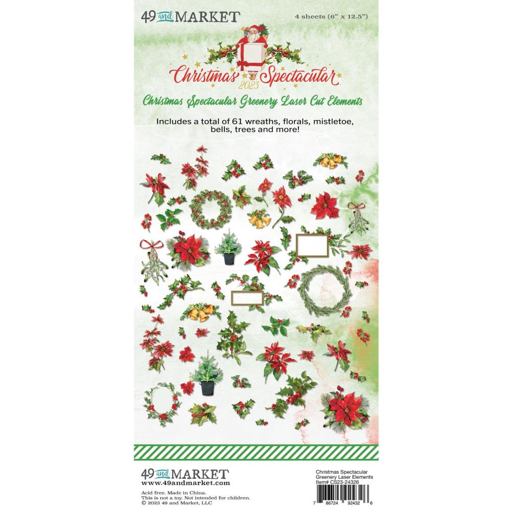 49 And Market - Laser Cut Outs - Greenery - Christmas Spectacular 2023 - Crafty Divas