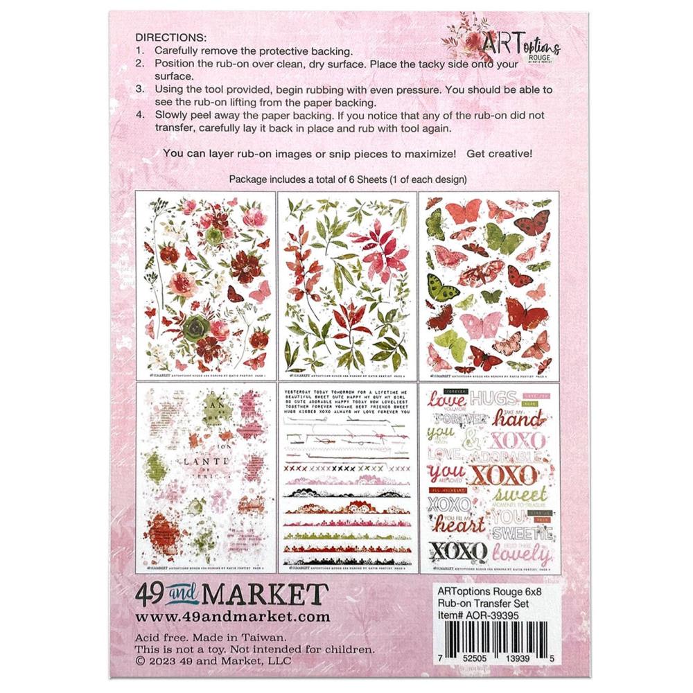 49 And Market Rub-Ons - ARToptions Rouge - Crafty Divas