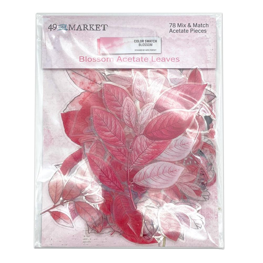 49 & Market - Color Swatch: Blossom Acetate Leaves - Crafty Divas