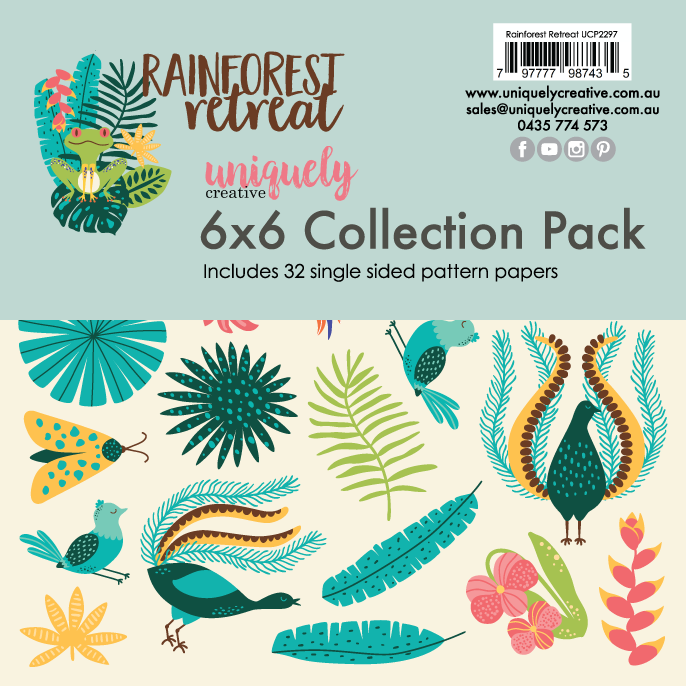 Uniquely Creative - RAINFOREST RETREAT COLLECTION PACK MINI 6 X 6