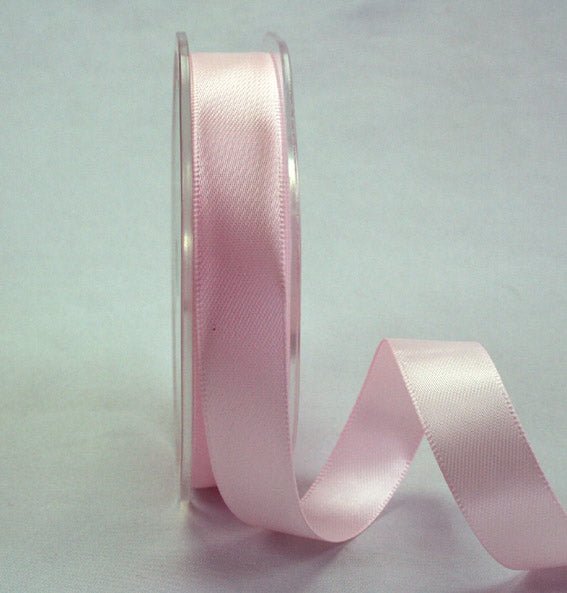 9mm Double Sided Satin Ribbon- Pale Pink - Crafty Divas