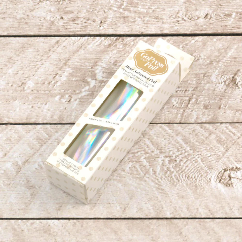 Couture Creations Heat Activated Foil - Silver Iridescent Material Finish