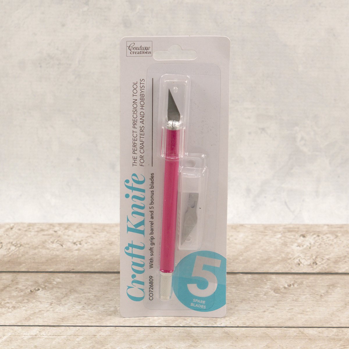 Precision Craft Knife with pink rubber handle