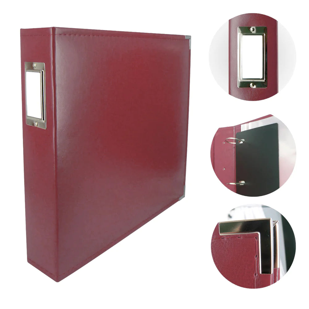 Couture Creations - Classic Superior Leather Album - Wine Red