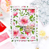 Pinkfresh Studio Cling Rubber Background Stamp - Delicate Floral Print