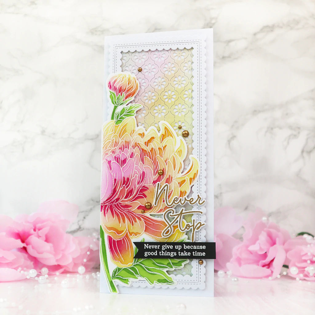 Pinkfresh Studio Stencils - Chrysanthemum Layering